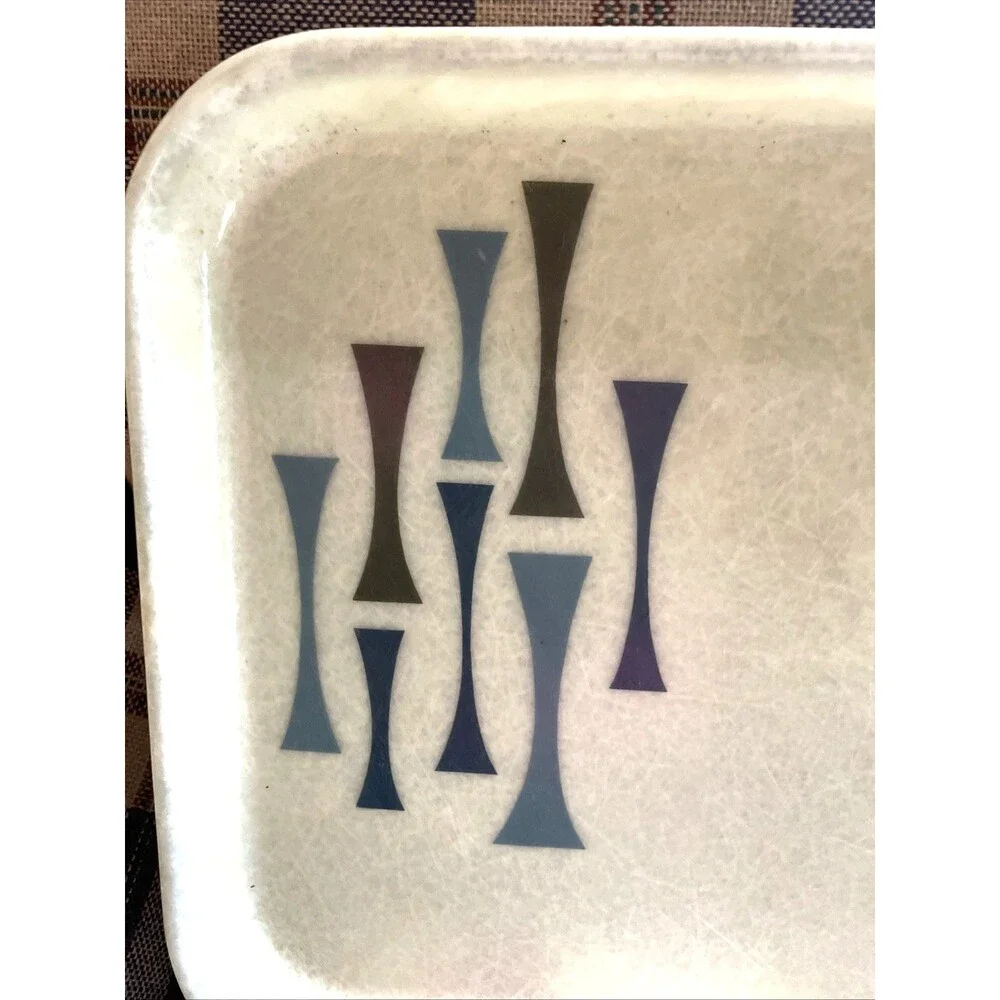 Vintage MCM Retro Cafeteria Tray Atomic Style Camtray Silite USA aprx 11X14